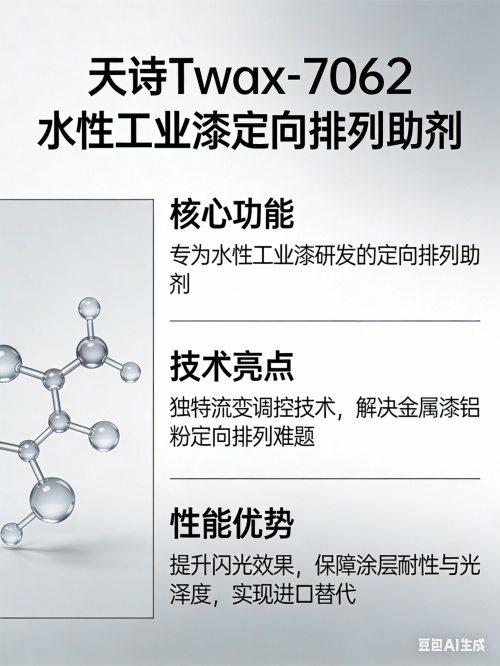 天诗Twax-7062定向排列助剂：破解水性金属漆技术瓶颈